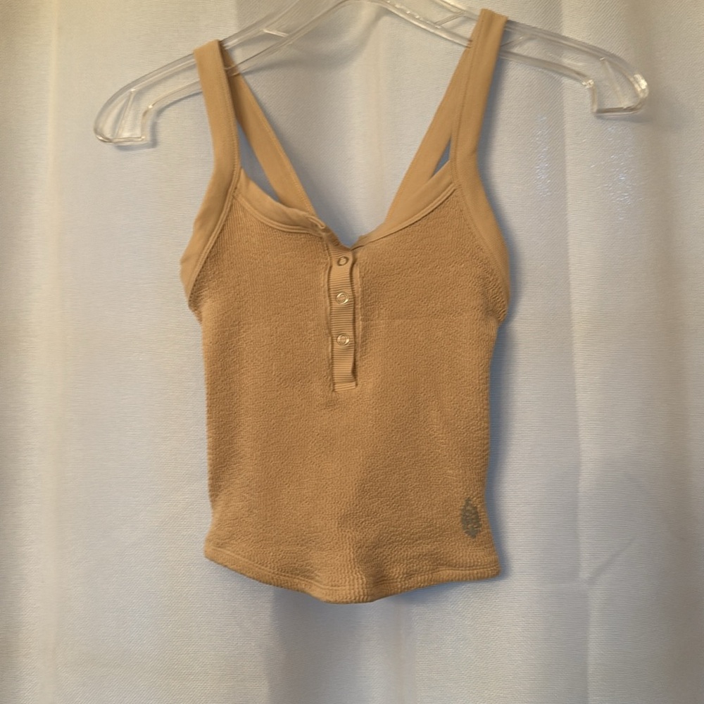 Free People Movement All Clear Scrunched Henley Tank - Picture 3 of 5
